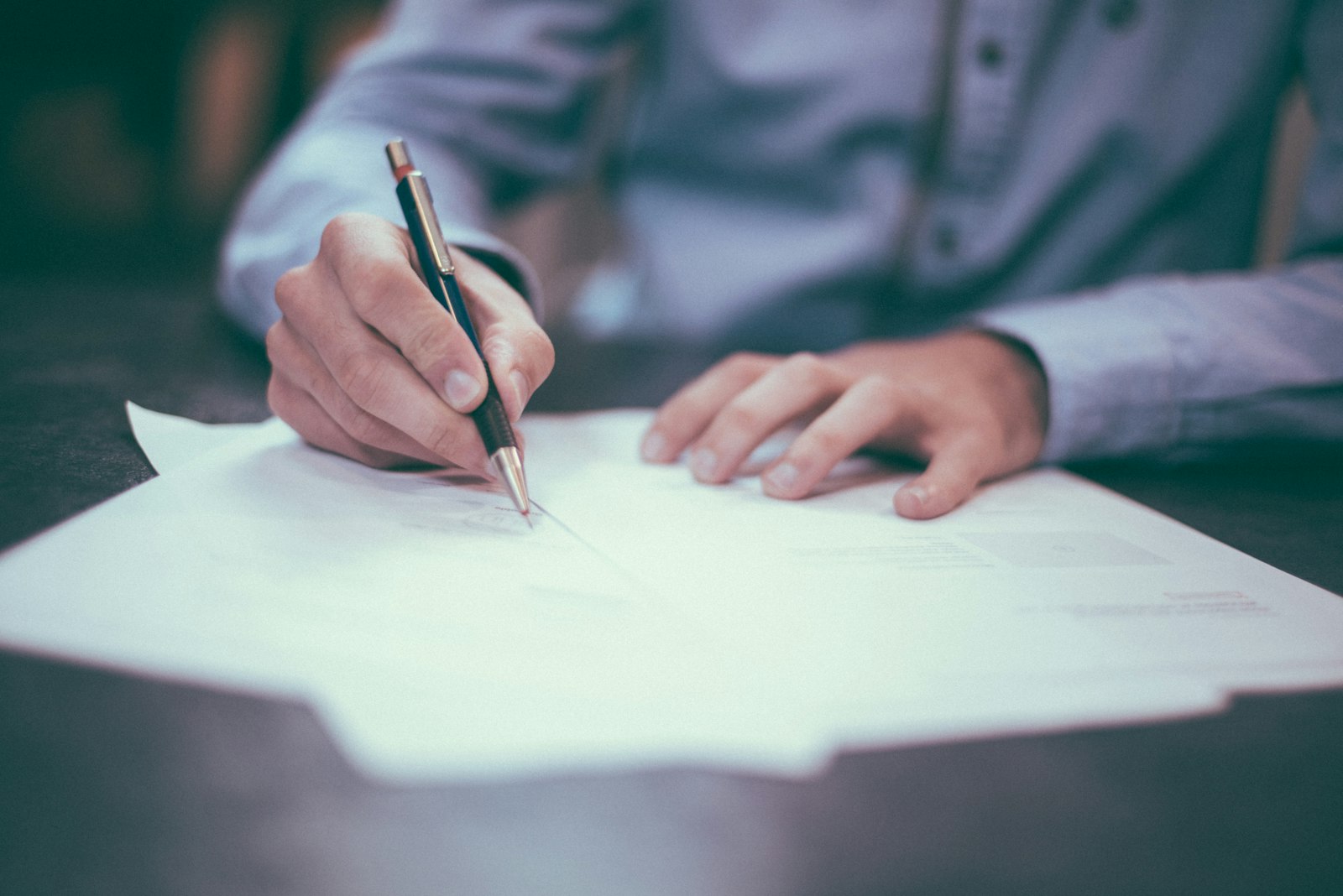 Signing a business agreement